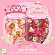 Djeco Duo of tiaras, pink
