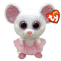 Ty beanie boos Nina, white ballerina mouse