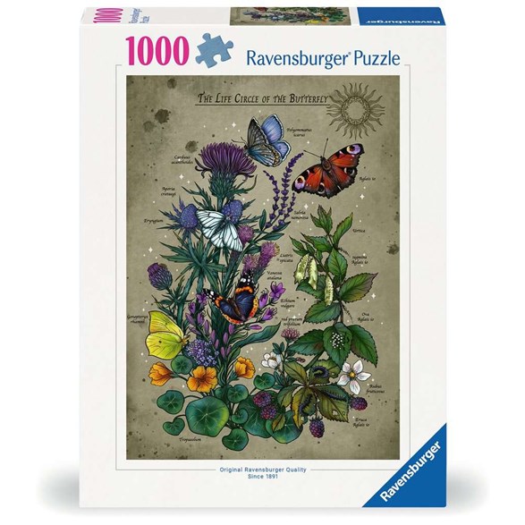 Ravensburger Pussel 1000 bitar, lifecycle of a butterfly