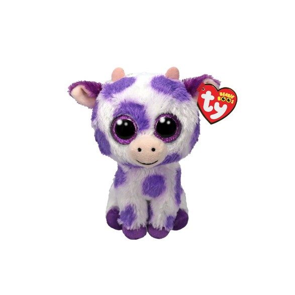 Ty beanie boos Ethel, purple spot cow