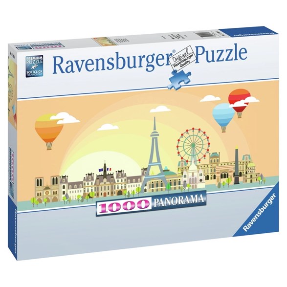 Ravensburger Pussel 1000 bitar, airballoon over Paris