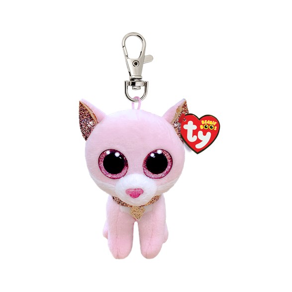 TY beanie boos, Fiona pink cat clip