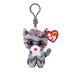 Ty Kiki, grey cat clip