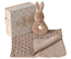 Maileg Rabbit rattle set, cream peach