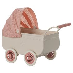 Maileg Pram mouse, coral