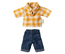 Maileg Yellow checked shirt and pants, dad