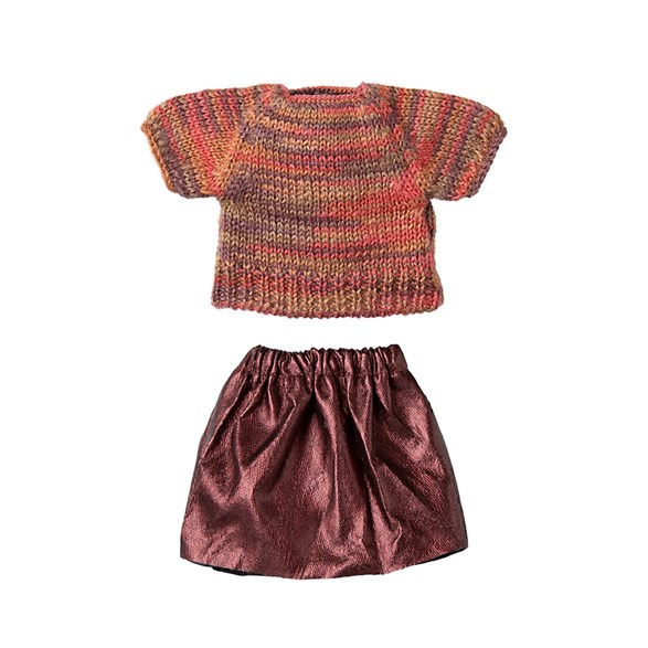 Maileg Skirt and knitted blouse, mum