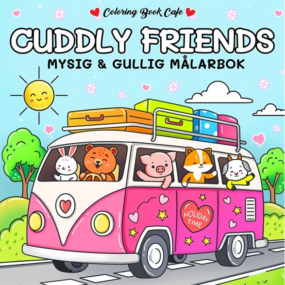 Cozy coloring books Målarbok Cozy cuddly friends