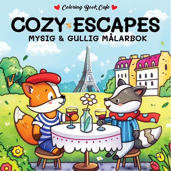 Cozy coloring books Målarbok Cozy escapes
