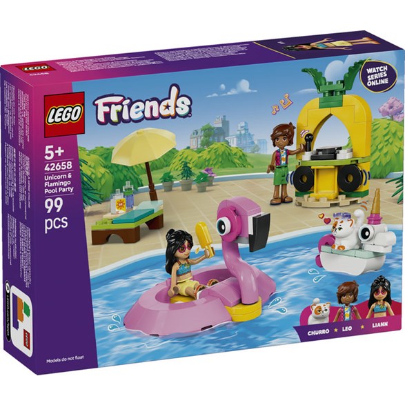 LEGO® Friends - poolparty med enhörning och flamingo