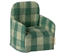 Maileg Folding chair mouse, green check
