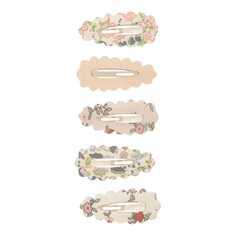 Mimi & Lula 5 hair clips - mini scalloped floral Florence