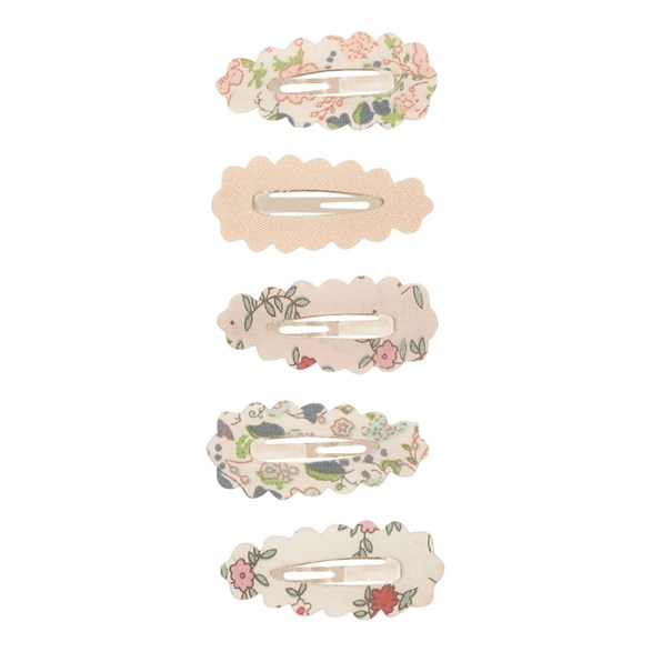 Mimi & Lula 5 hair clips - mini scalloped floral Florence