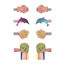 Mimi & Lula 8 hair clips -  mini sealife