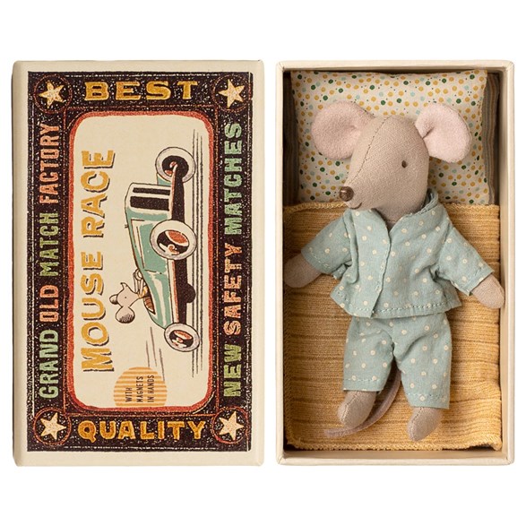 Maileg Little brother mouse in matchbox