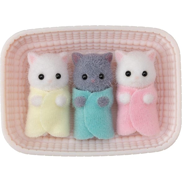 Sylvanian families Persian cat triplets