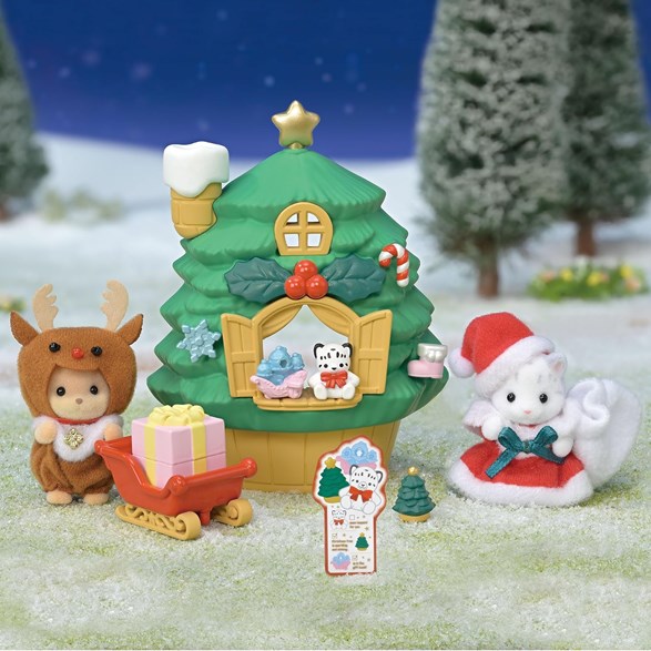 Sylvanian families Baby Santas Christmas tree house