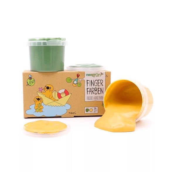 Neogrün Ekologisk fingerfärg Nori, 2-p (grön/gul)