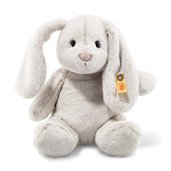 Steiff Soft Cuddly Friends Hoppie Rabbit, Light Grey, 28 cm
