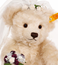 Steiff Teddybear Bride 29 cm, Mohair Ullvit