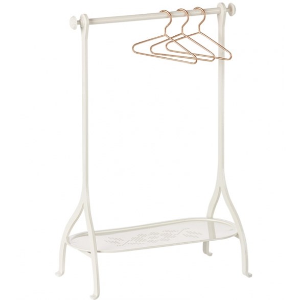 Clothes Rack - Off White, Incl. 3 Hangers