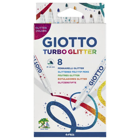 Giotto Turbo Glitter, 8-P