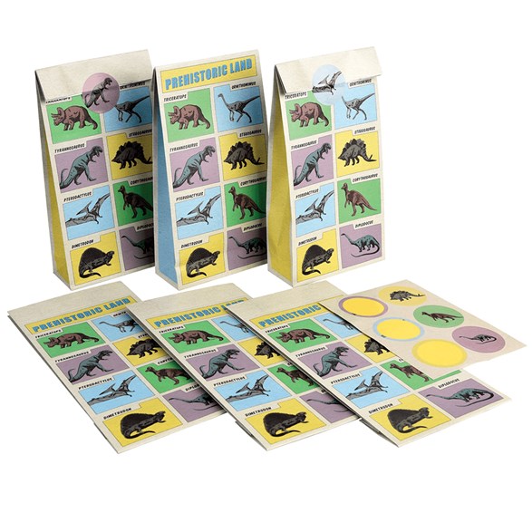 Prehistoric land party bags (set of 6)