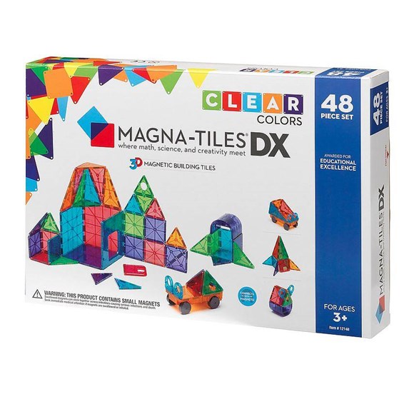 Magna-Tiles DX Clear colors 48 Bitar