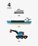 Containerfartyg med flyttbar kran