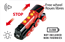 Rött batteridrivet action-lok