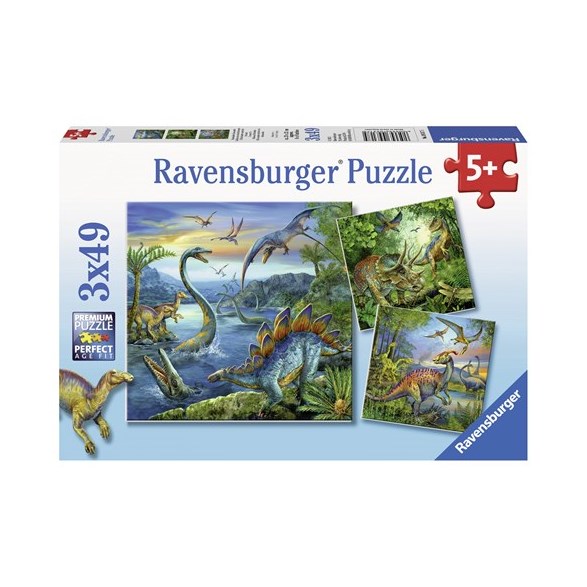 Ravensburger Pussel 3 x 49 bitar, dinosaur fascination
