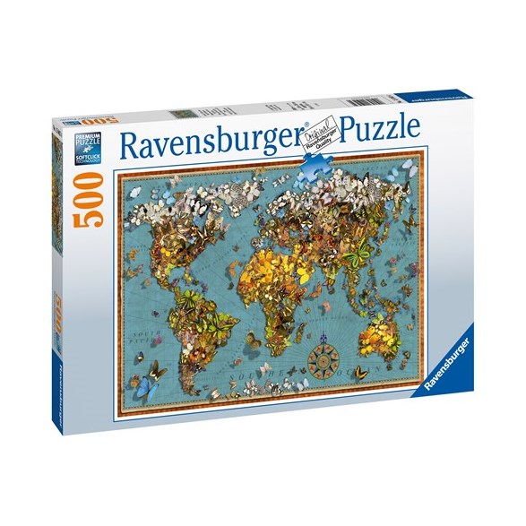 Ravensburger Pussel 500 bitar, world of butterflies