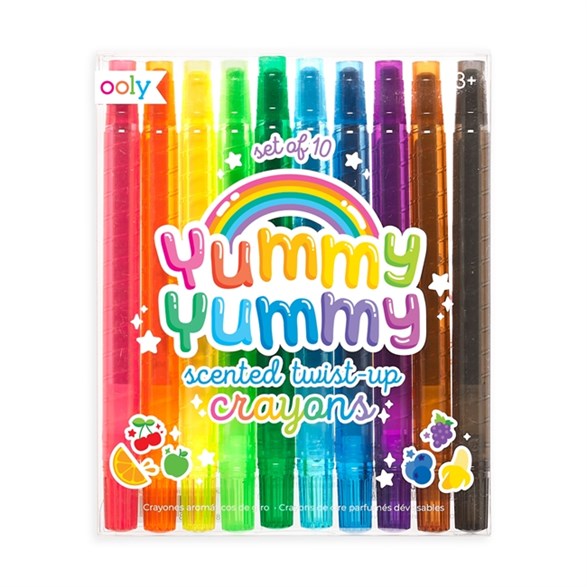 Yummy Yummy scented twist-up crayons, 10 st