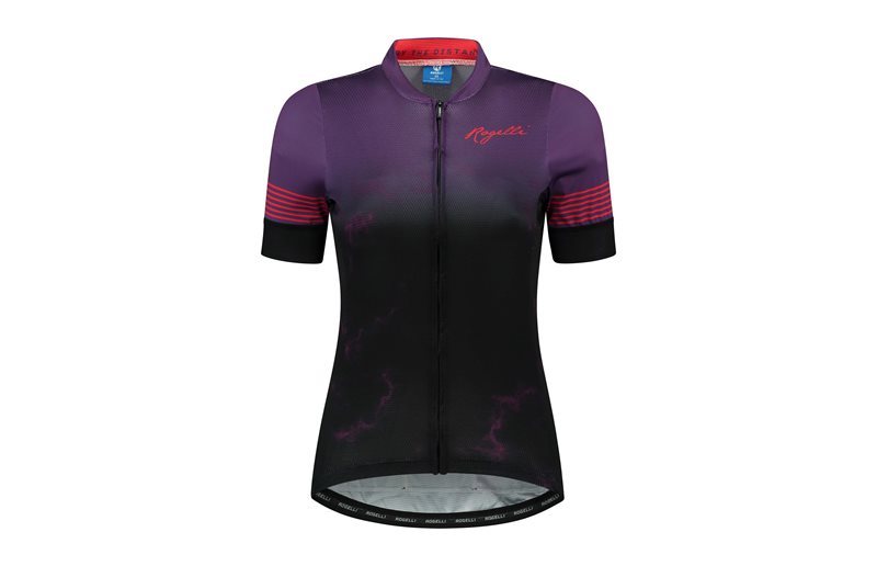 Rogelli Cykeltröja SS Marble Dam Purple/Red