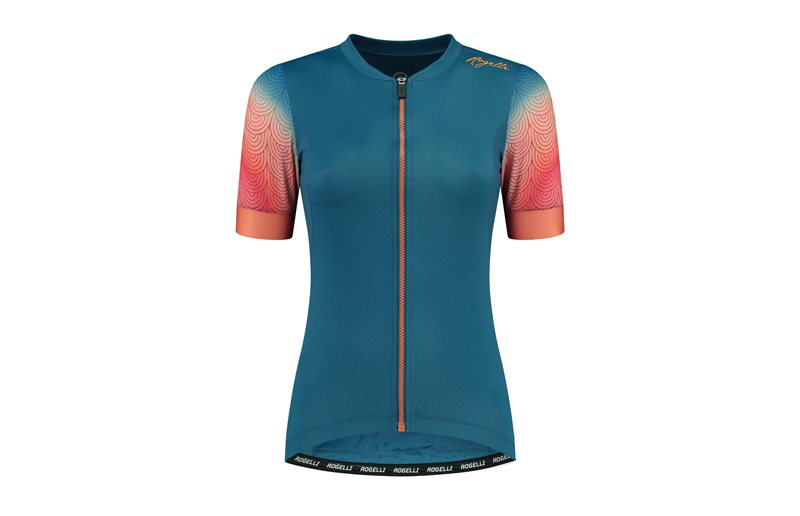 Rogelli Cykeltröja SS Waves Dam Light Blue/Coral