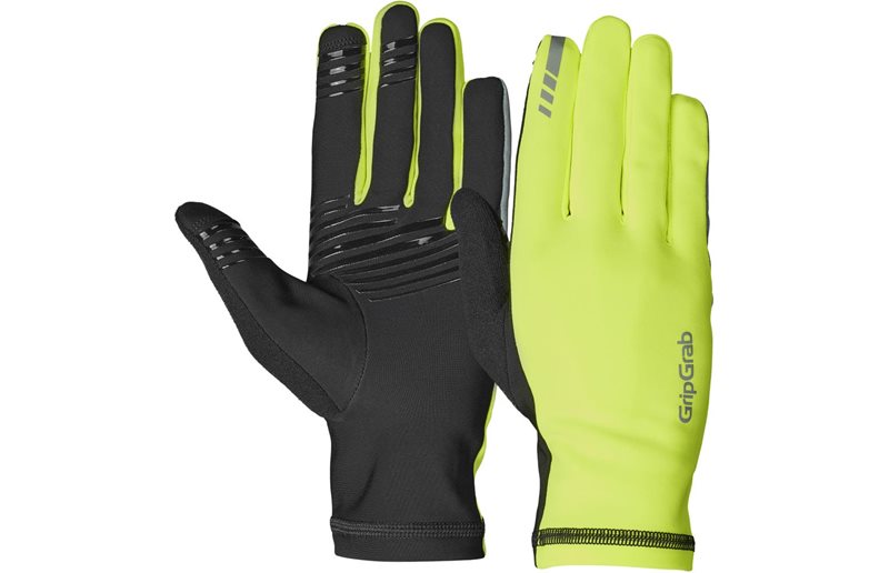 GripGrab Insulator 2 Hi-Vis Kevät-/kesäpyöräilyhanskat Yellow Hi-Vis