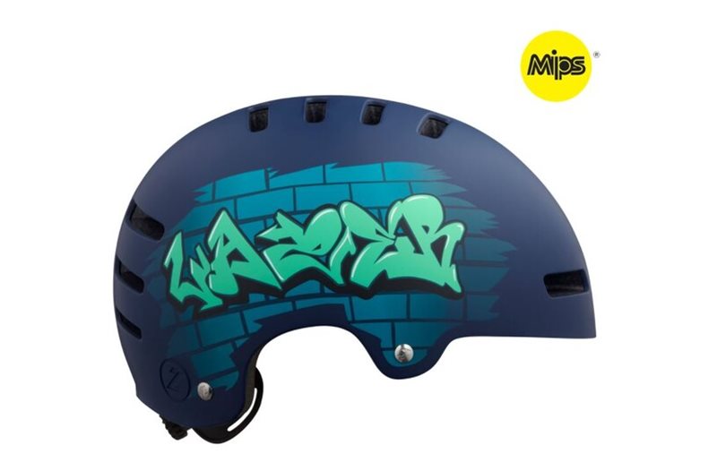 BMX-kypärä Lazer One + Mips Sininen Graffiti