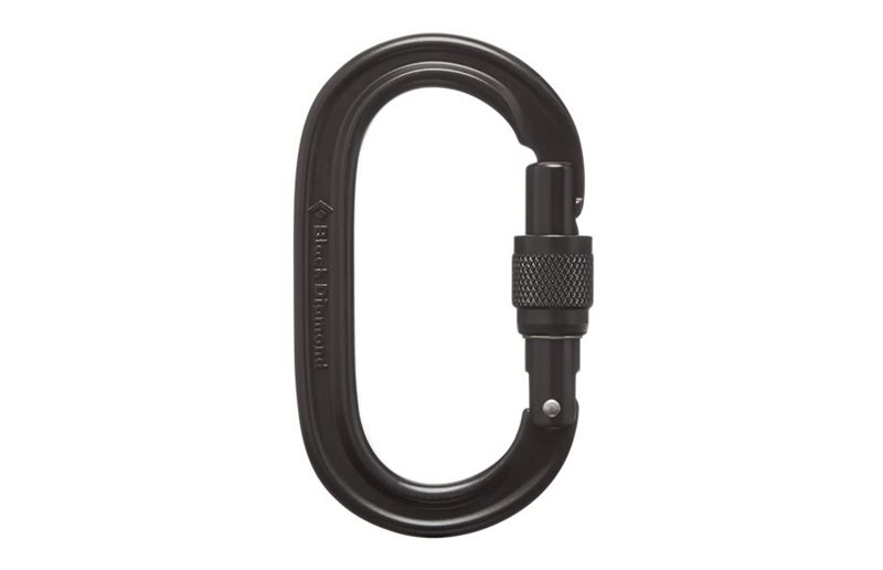 Black Diamond Skruvkarbin Oval Keylock Screwgate Karabiner Svart