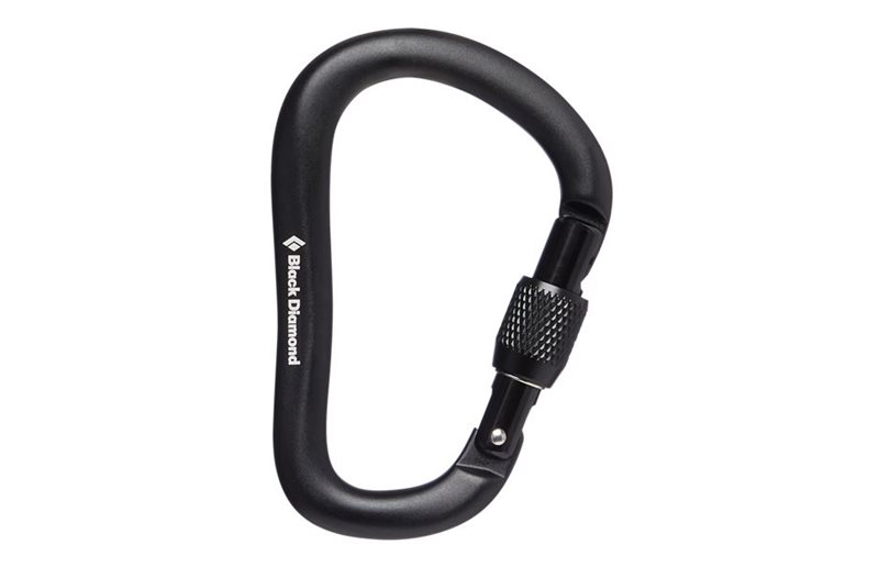Black Diamond Låskarbin Rocklock Screwgate Karabin Svart