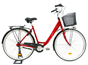 MADE Naisten polkupyörä Viola City 7-vaihteinen 28" Metallinpunainen