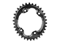 absoluteBLACK Eturatas ⌀96mm BCD 1x10/11/12-vaihteinen Ovaali NW M8000/M7000 Alu 32T