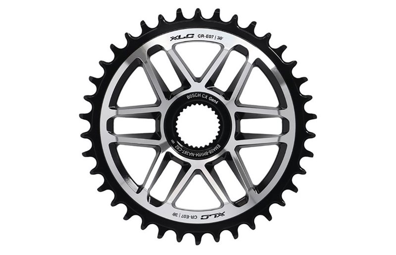 Drev XLC CR-E07 DM (Bosch) 12-Speed Bosch Gen.4 Alu 38T Sølv/sort