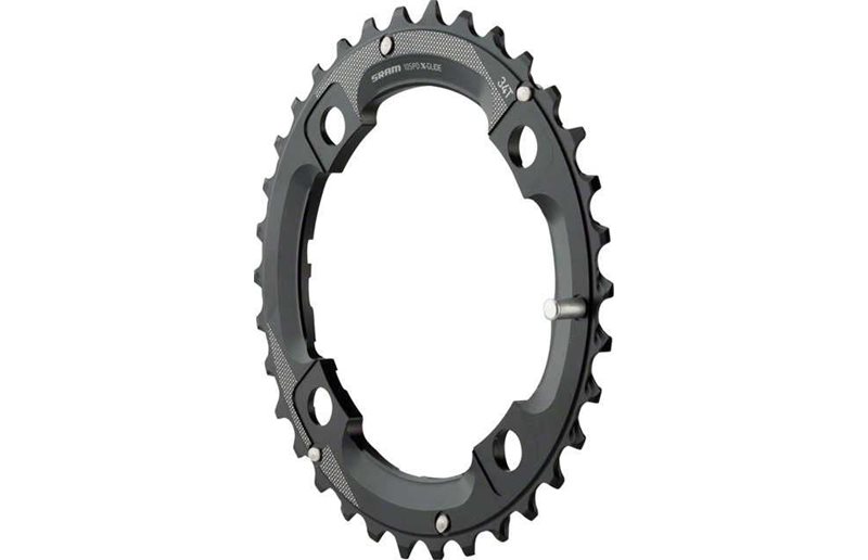 Drev SRAM Non-Series MTB aluminium 104 bcd 2 x 10 gear 34T medium-pin sort