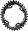 absoluteBLACK Eturatas ⌀96mm BCD 1x10/11/12-vaihteinen Ovaali NW M8000/M7000 Alu 32T