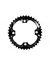 Drev Shimano FC-M361 104 bcd 9 gear 38T sort