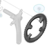 Shimano Eturatas 105 FC-5800 Mb 110 BCD 2x11-vaihteinen 52T Hopea