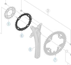 Shimano Kædehjul Alivio Fc-T4010 104 Bcd 3 X 9 Gear 44T Sort