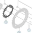 Drev Shimano Deore FC-M617 AZ 64 bcd 2 x 10 gear 24T sort