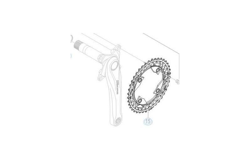 Drev Shimano Deore FC-M612 96 bcd 3 x 10 gear 40T sort