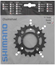 Drev Shimano FC-M361 sort 64 bcd 9 gear 22T